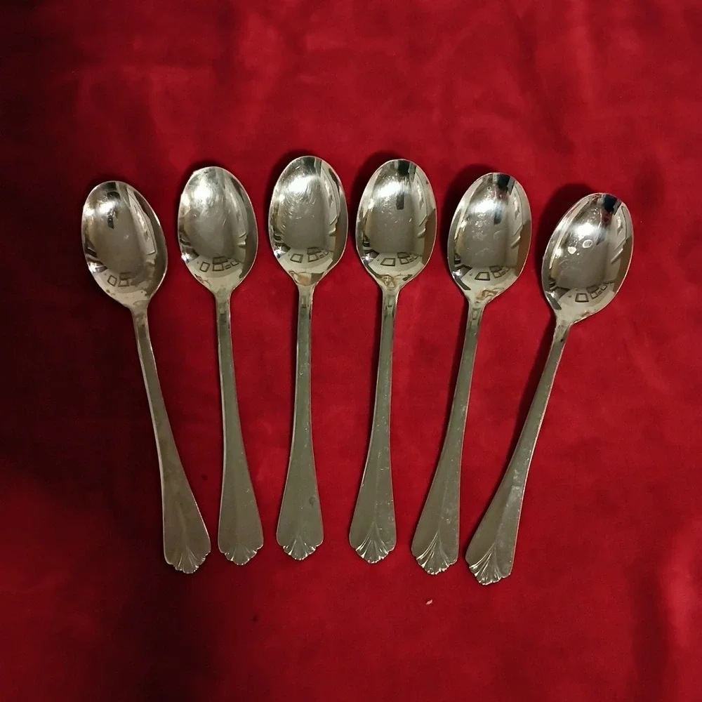 6 Teaspoons Farberware Bayport‎ Stainless Flatware Silverware Replacement 6.25